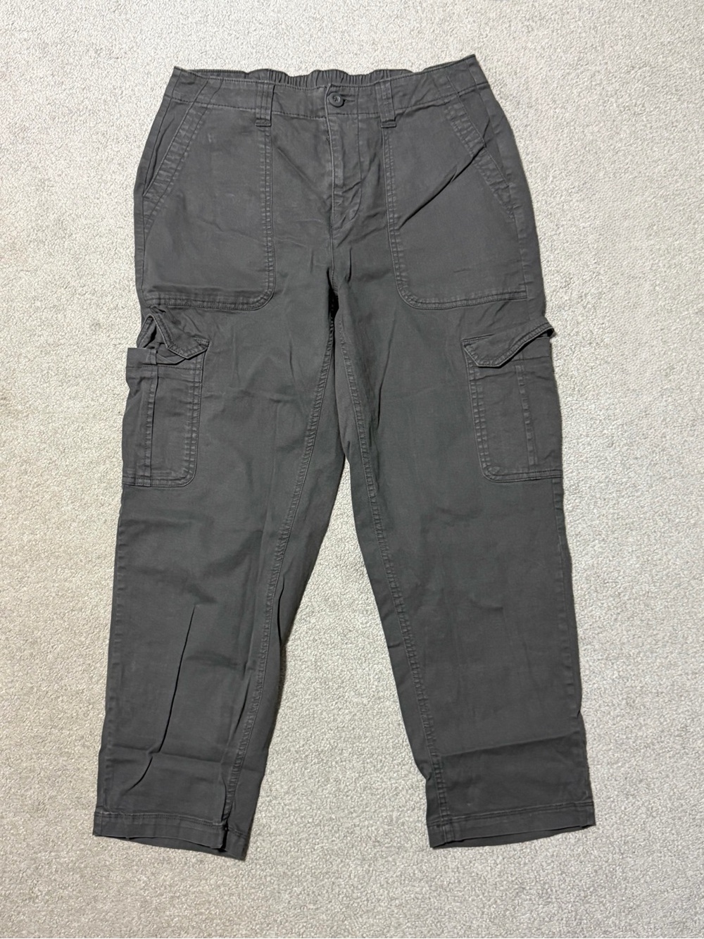 Old Navy Women’s High Rise OG Chino Ankle Cargo - Charcoal - M